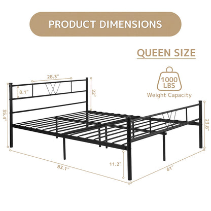 MyDepot Bed Frame with Headboard