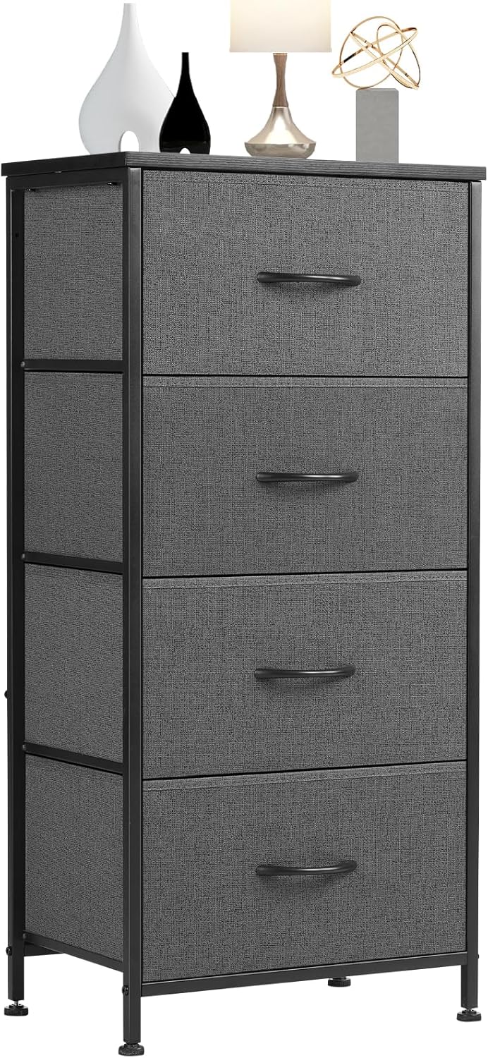 My Depot Bedroom Dresser with 4 Storage Drawers Suitable for Clothes, Kids Room, Living Room, Hallway, Entrance