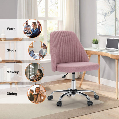 MyDepot Adjustable Rolling Home or Office Armless Desk Chair