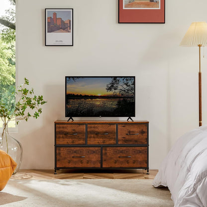 My Depot Dresser with 5 Fabric Drawers for Kids Bedroom, TV Stand