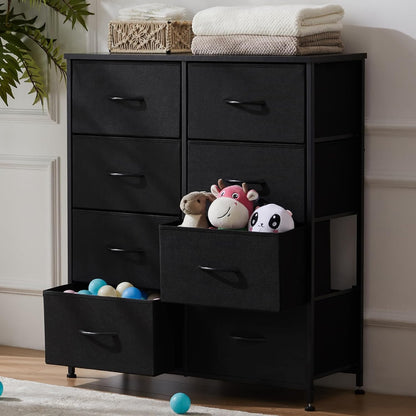 My Depot Bedroom Dresser with 8 Fabric Drawers for Clothing, Wardrobe, Children's Room