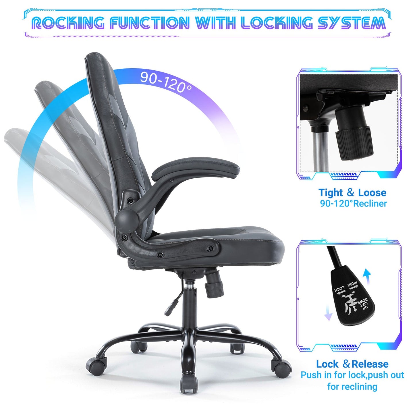 MyDepot Gaming Reclining High-Back Ergonomic Chair