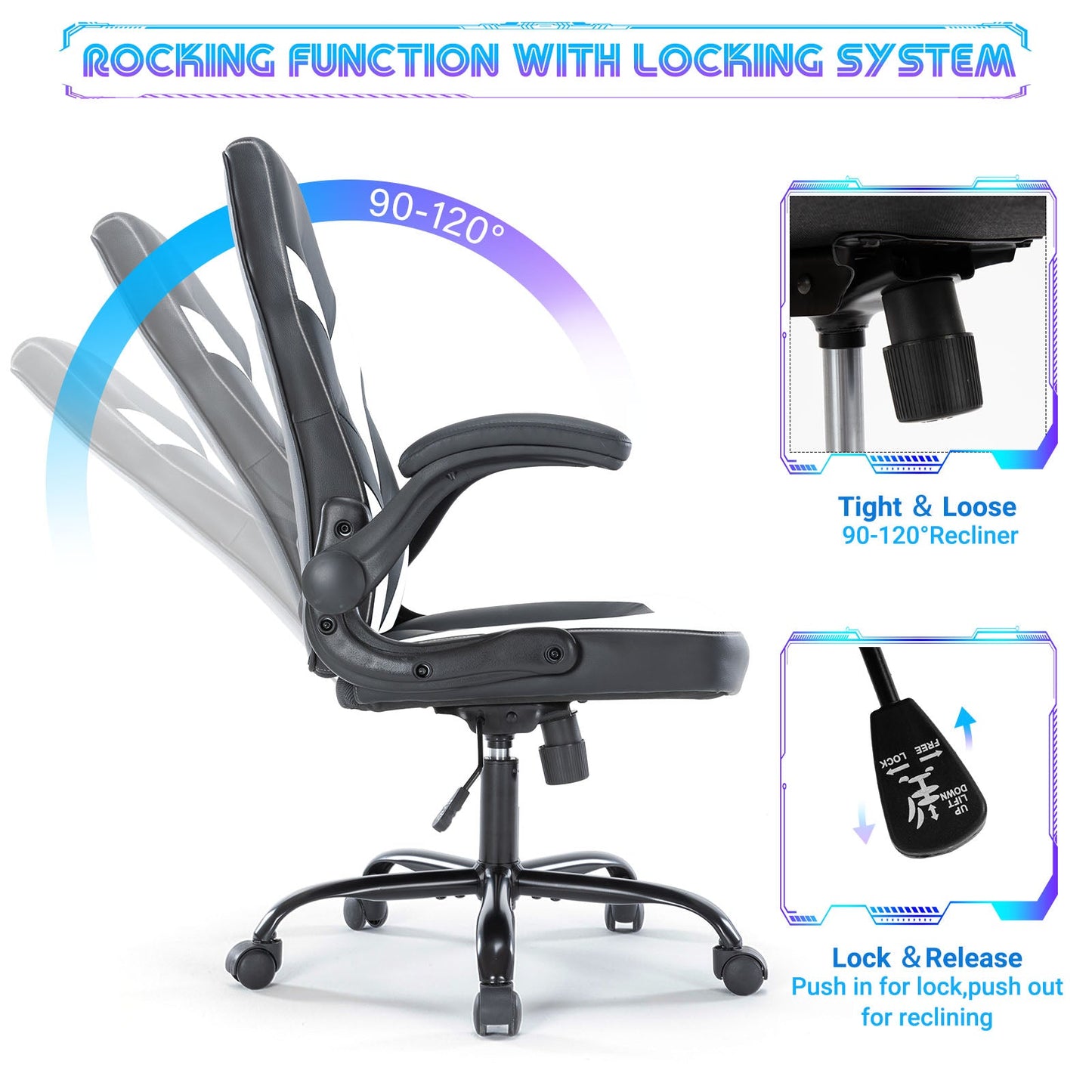 MyDepot Gaming Reclining High-Back Ergonomic Chair