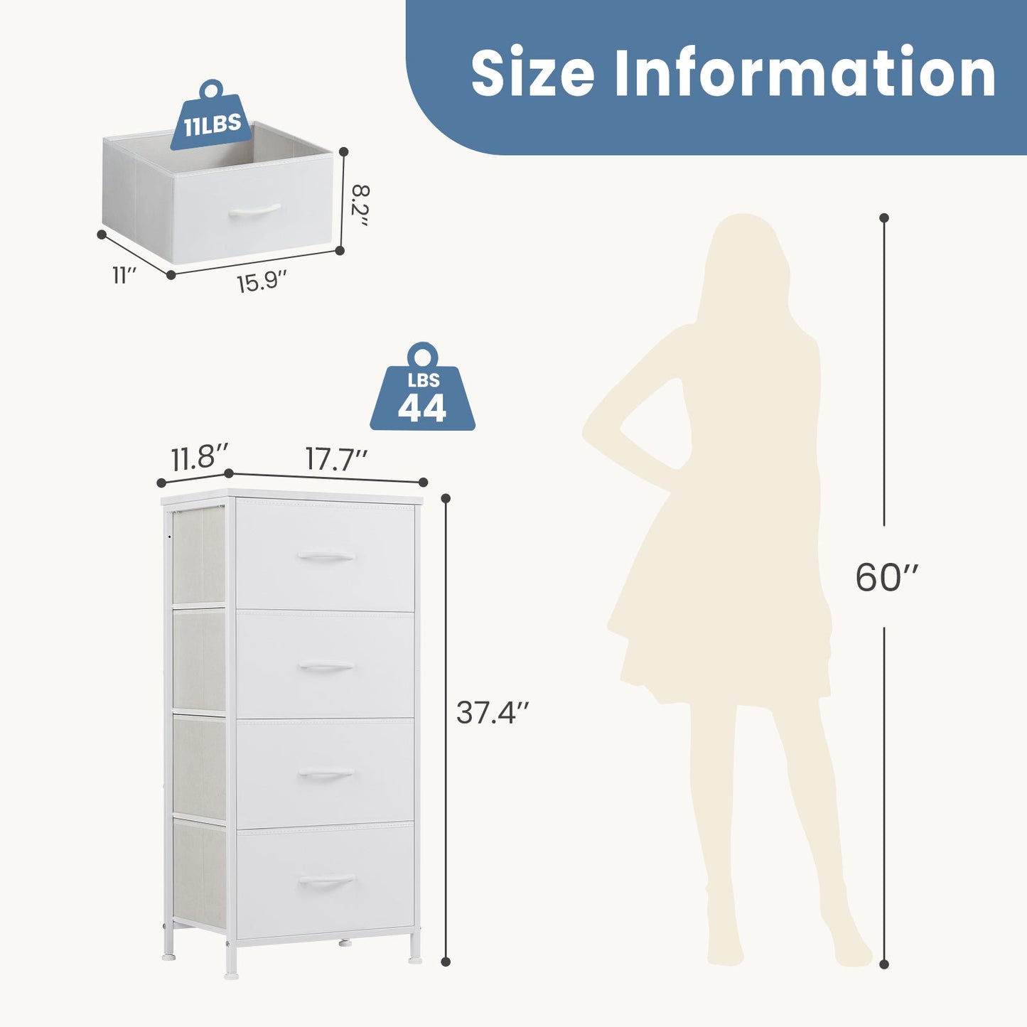 MyDepot Bedroom Dresser Organizer with Drawers for Storage