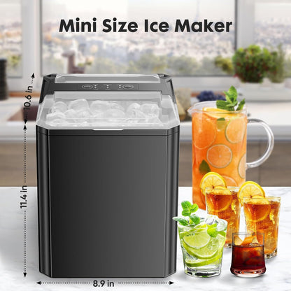 Nestov Ice Maker Self-Cleaning Portable Comes with Ice Scoop Suitable for Countertop