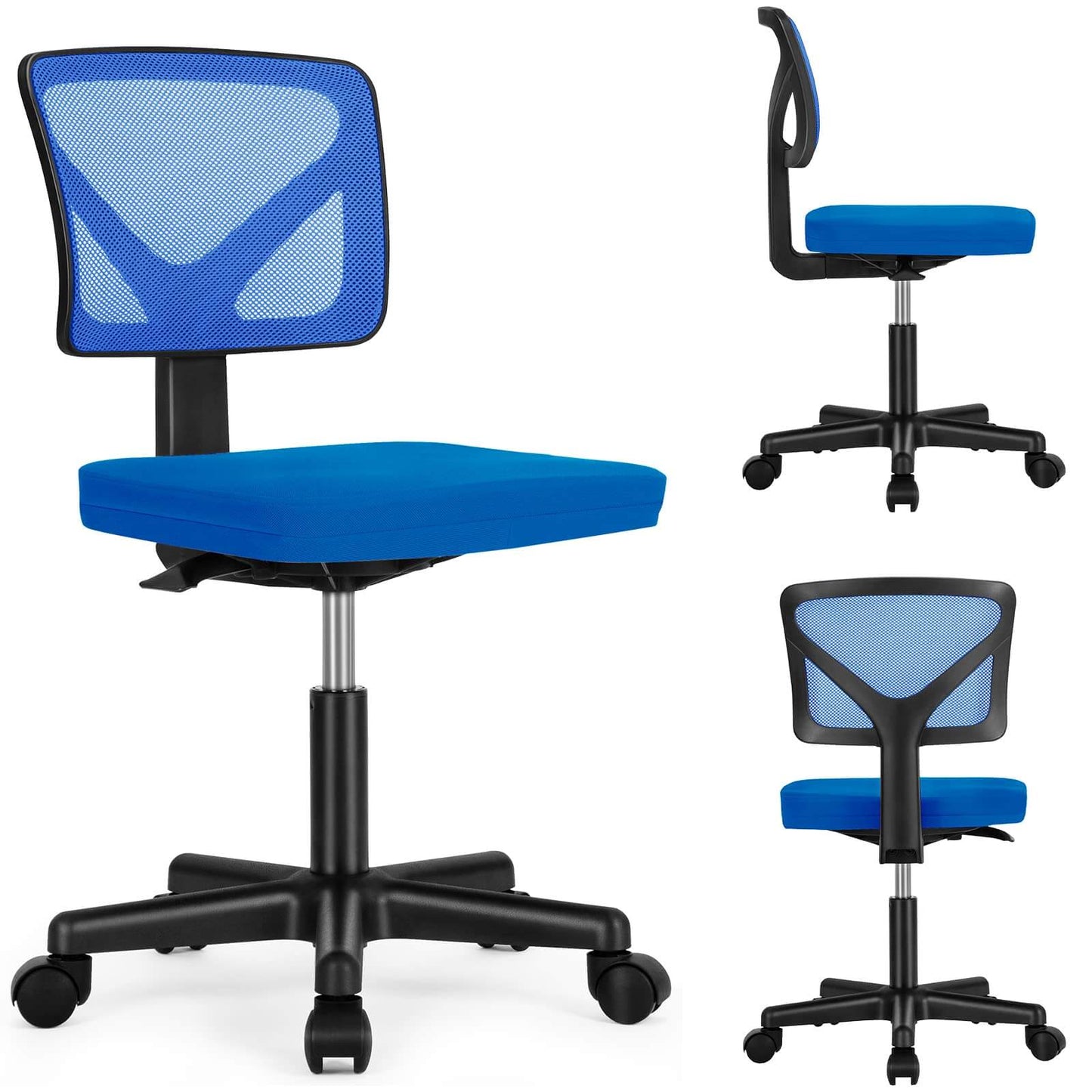 MyDepot Armless Mesh Office Chair Ergonomic Computer Desk Chair 6 Colors