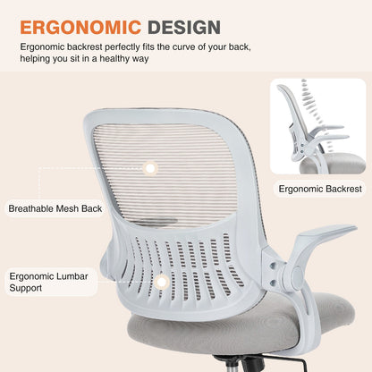 MyDepot Ergonomic Office Mesh Chair with Fixed Armrest