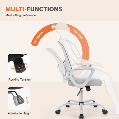 MyDepot Ergonomic Office Mesh Chair with Fixed Armrest