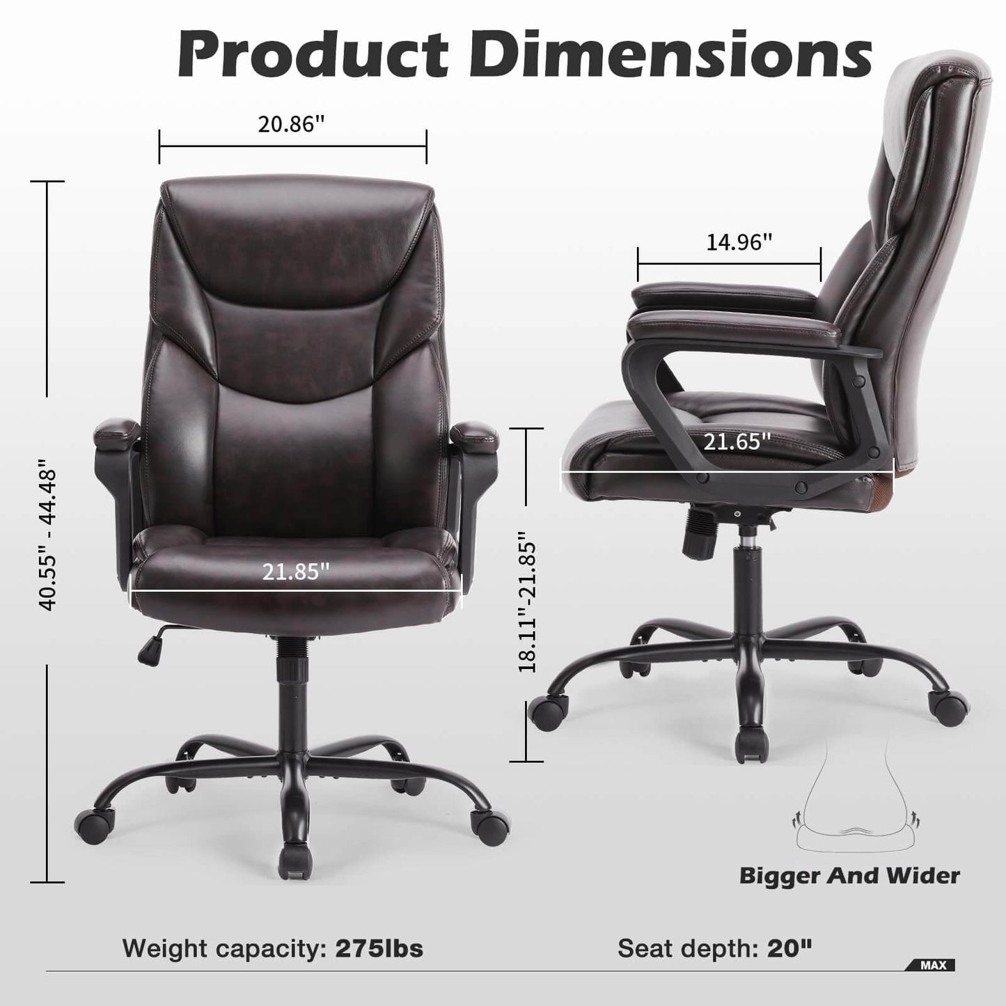 MyDepot Ergonomic Big and Tall High Back Executive Chair