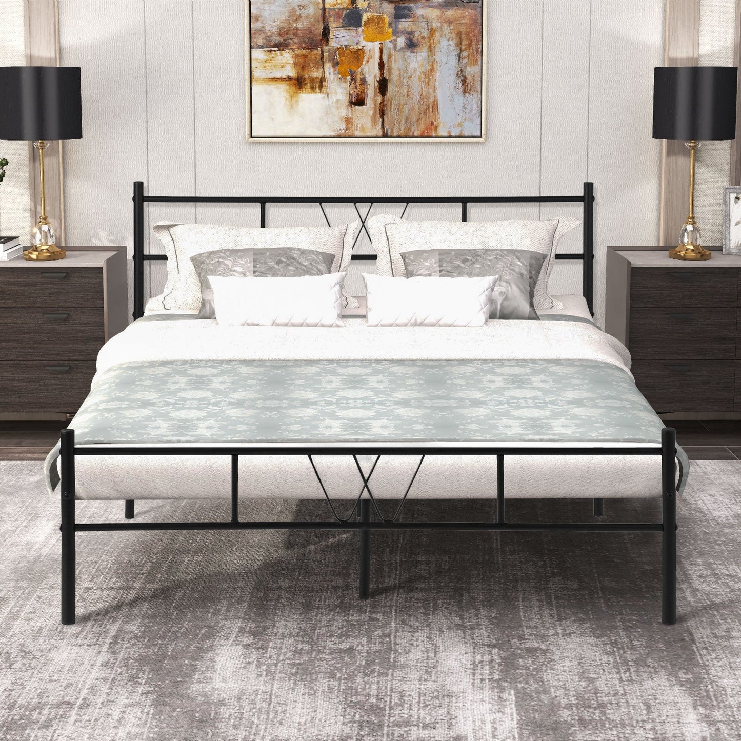 MyDepot Bed Frame with Headboard